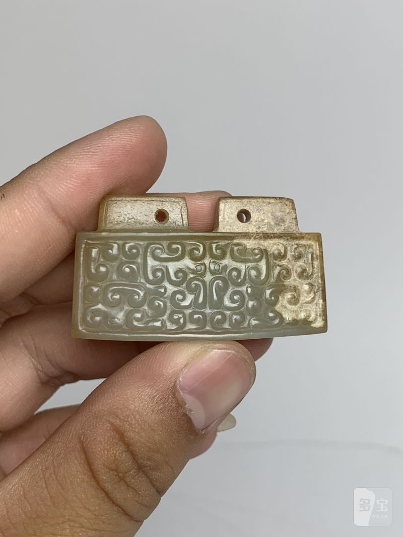 明 白玉蟠龙纹剑珌 - 图4